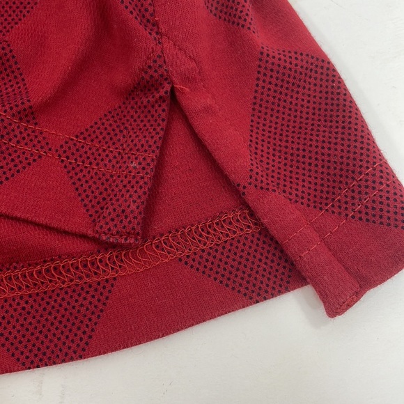 St. John’s Bay Men’s Polo Shirt Short Sleeves 2XL Maroon & Red Diamond Pattern - Picture 14 of 15